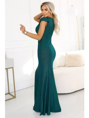 Rochie NUMOCO 598-2 VERDE STICLA