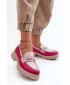 Mocasini de dama ZAZOO 3475 BEJ/FUSCHIA/LILIAC