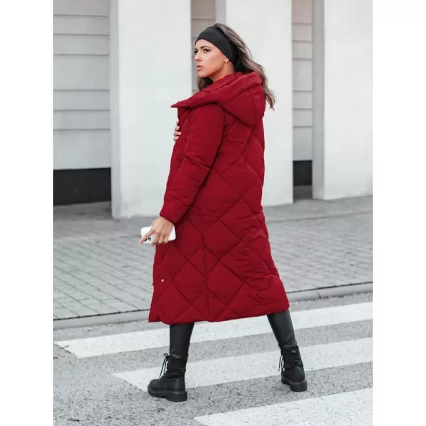  Palton de damă DSTREET TY5479 BURGUNDIA 