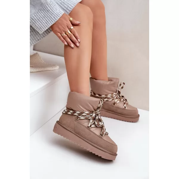  Oameni de zăpadă pentru femei D.FRANKLIN DFSH375003 TAUPE 