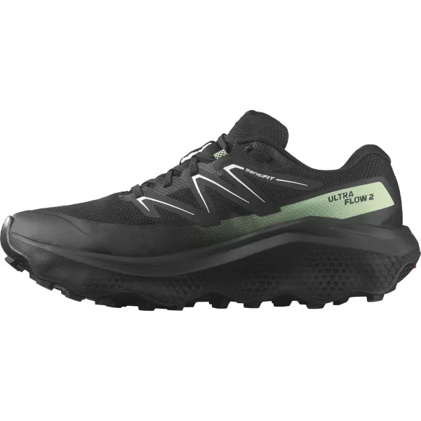  Pantofi pentru bărbați SALOMON ULTRA FLOW 2 GTX L47981400 NEGRU/NEGRU/VERDE PATINAT 