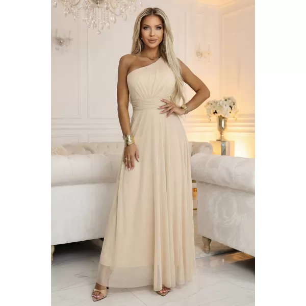  Rochie NUMOCO 656-2 BEJ ȘAMPANIE 