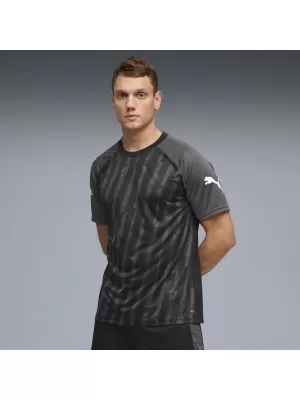 Tricou funcțional pentru bărbați PUMA INDIVIDUALLIGA GRAPH JERSEY 660578_03 PUMA NEGRU/PUMA ALB