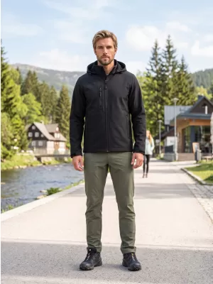 Jachetă softshell pentru bărbați ALTISPORT NoPrint NP/ALM845 NEGRU