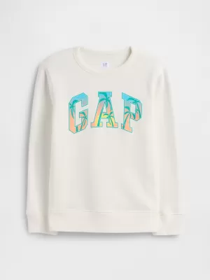 Hanorac pentru copii GAP LOGO SWEATSHIRT 770622-03 NOU ALB