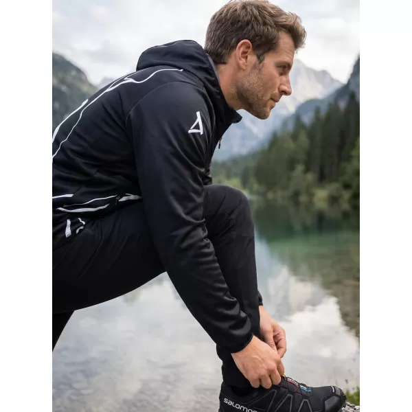  Jachetă softshell premium pentru bărbați ALTISPORT VOJ/ALM073JACK01 NEGRU 