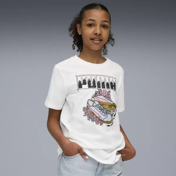  Tricou pentru copii PUMA GRAPHIC TEE 688496-02 PUMA ALB 