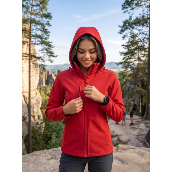  Jachetă softshell pentru femei ALTISPORT NoPrint NP/ALW945 ROŞU 