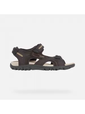 Sandale pentru bărbați GEOX UOMO SANDAL STRADA G003039 MARO ÎNCHIS