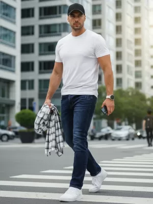 Pantaloni pentru bărbați DSTREET UX4479 ALBASTRU