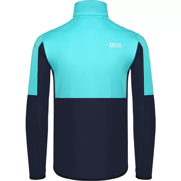  Hanorac powerfleece pentru bărbați NORDBLANC GROAN NBWFM8282 ALBASTRU DESCHIS 