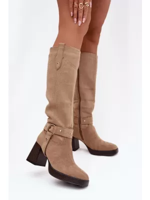 Cizme de dama BOTO ALESSARA 40612 KAKI