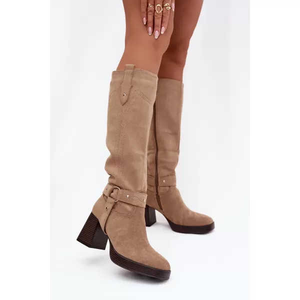  Cizme de dama BOTO ALESSARA 40612 KAKI 