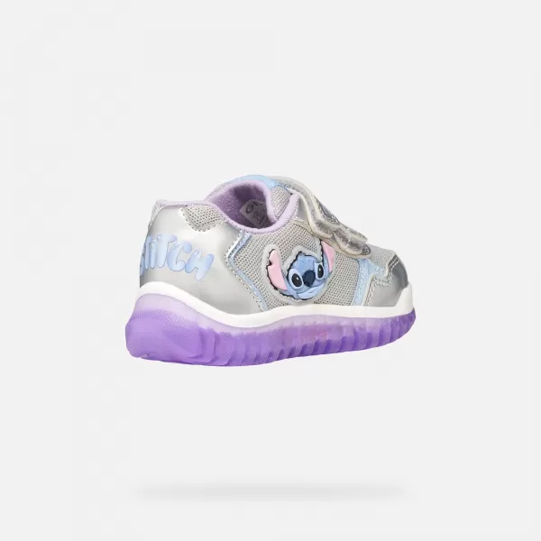  Adidași pentru fete GEOX LIGHTYLOO B6561C0AJASC1316 ARGINT 