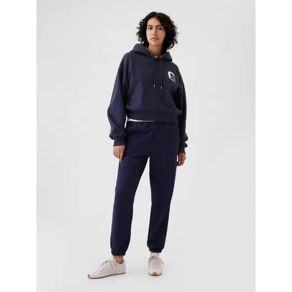  Hanorac de dama GAP LOGO FLEECE ABBREVIATED PULLOVER HOODIE 523563-02 UNIFORMA MARINEI 