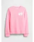 Hanorac pentru copii GAP CREW SWEATSHIRT 839149-05 TRANDAFIR ROZ NEON