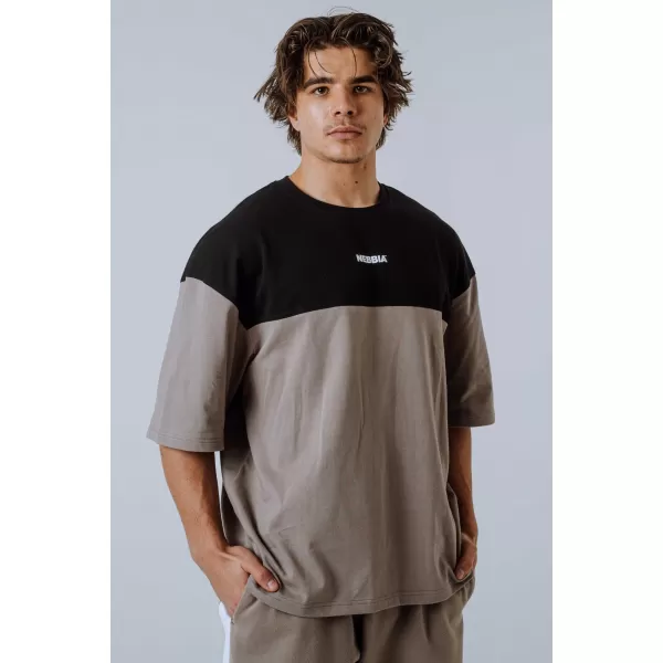  Tricou supradimensionat POWER 898 LIGHT BROWN ASH Nebbia 