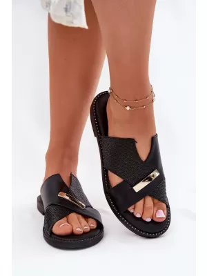 Papuci de damă VINCEZA 17385 NEGRU