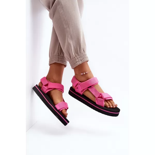  Sandale de dama LEE COOPER LCW-23-34-2613 NEGRU/FUCSIA 