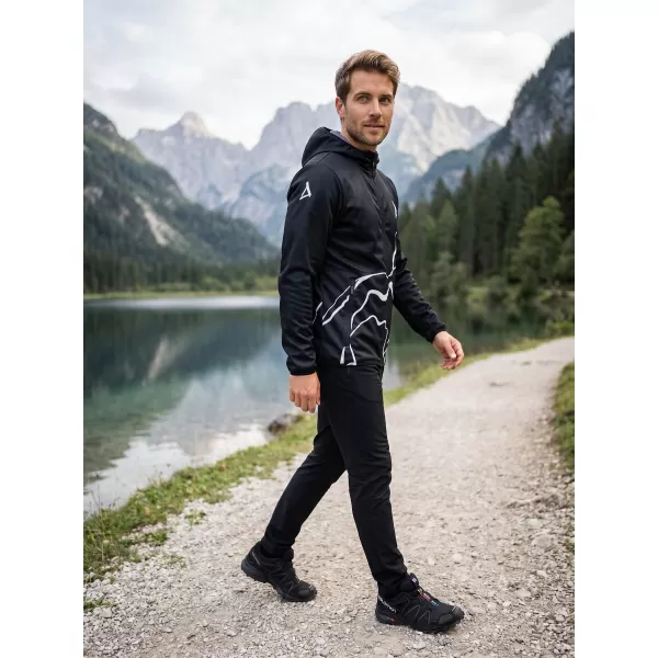  Jachetă softshell premium pentru bărbați ALTISPORT VOJ/ALM073JACK01 NEGRU 