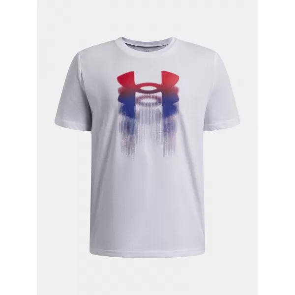  Tricou băieți UNDER ARMOUR B LOGO BLUR SS 6009280-100 ALB 