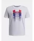 Tricou băieți UNDER ARMOUR B LOGO BLUR SS 6009280-100 ALB