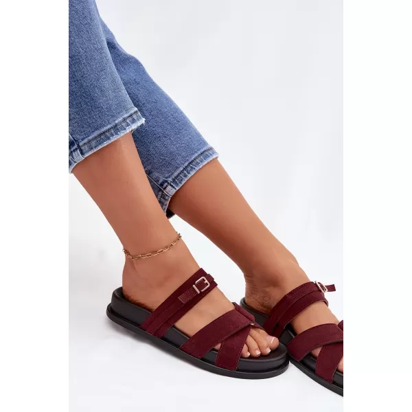  Papuci de damă BOTO SELORINA 41592 BURGUNDIA 