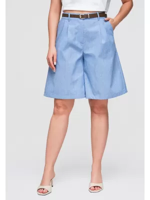 Pantaloni scurți de damă OMBRE OW-ST-E0016 ALBASTRU