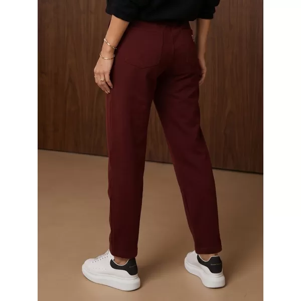  Pantaloni de dama DSTREET UY3213 BURGUNDIA 