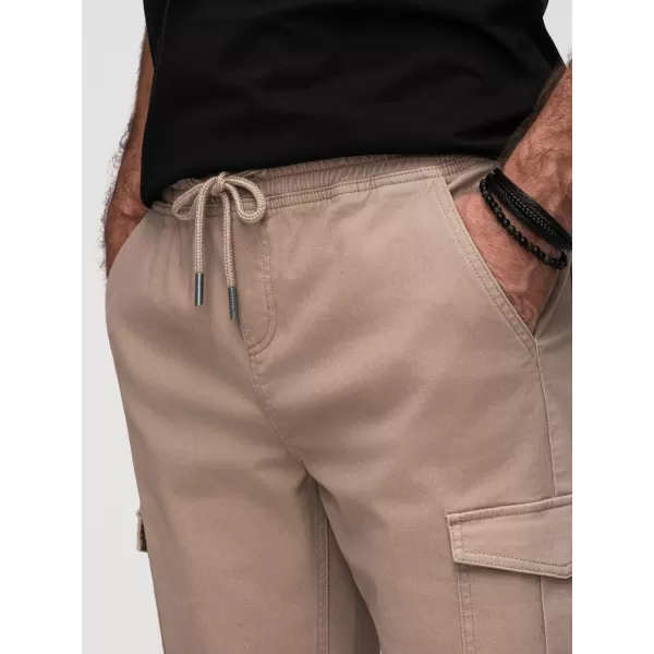  Pantaloni pentru bărbați OMBRE OM-PAJO-0290 BEJ 