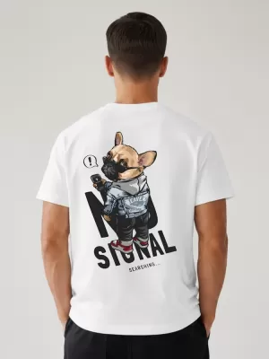 Tricou pentru bărbați DSTREET NX4009R-WH-O ALB