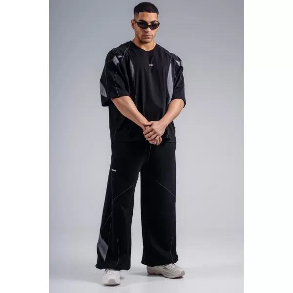  Tricou supradimensionat cu capac pompă NEBBIA PRIMAL 871 NEGRU 