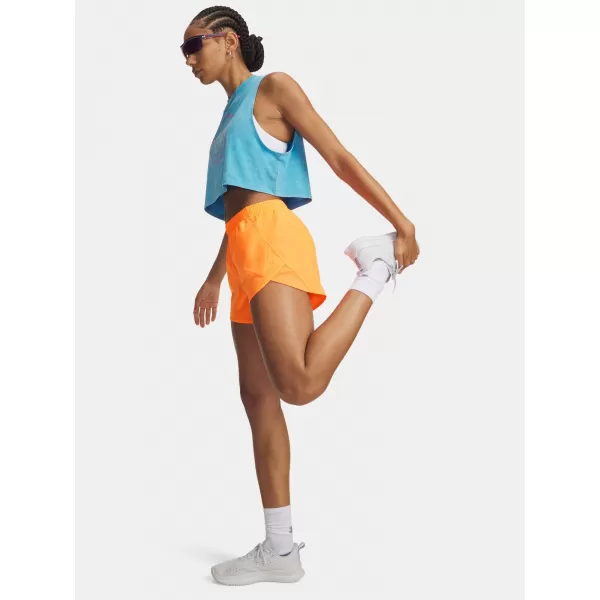  Pantaloni scurți de damă UNDER ARMOUR FLY BY 3 SHORTS 1382438-824 PORTOCALE 