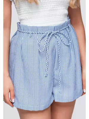 Pantaloni scurți de damă OMBRE OW-ST-E0004 ALBASTRU ÎNCHIS