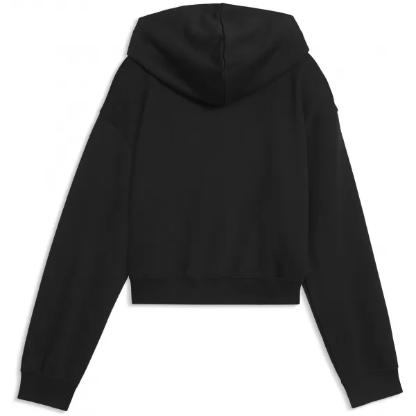  Hanorac pentru copii PUMA ESS 2 COLOR NO. 1 LOGO SHORT LENGTH HOOD 68607255 PUMA NEGRU/LEVĂNȚICĂ DESCHISĂ 