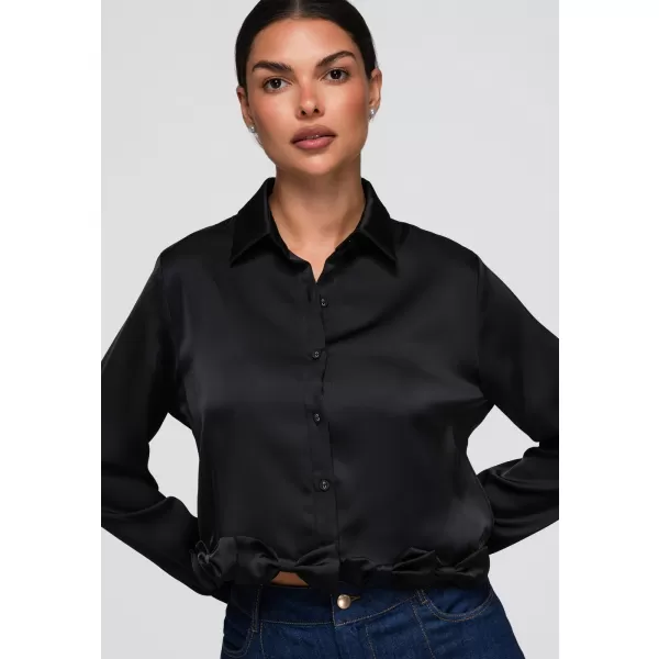  Cămașă de damă OMBRE OW-SH-E0059 NEGRU 