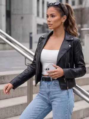 Geaca de dama DSTREET TY5718 NEGRU