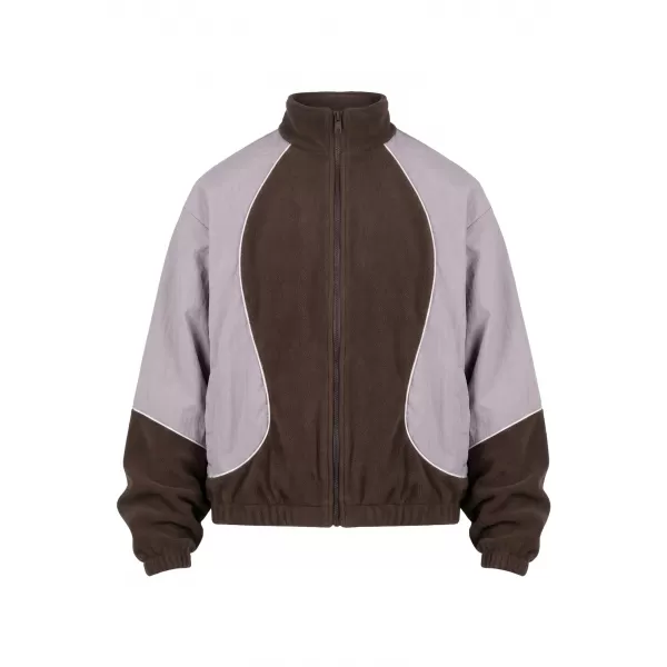  Jachetă de trening pentru bărbați URBAN CLASSICS TB8602-23085 MARO/LILIAC PAL 