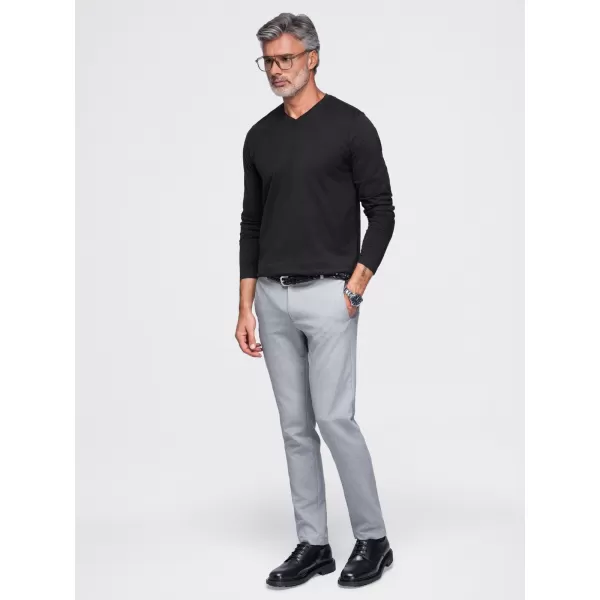  Tricou pentru bărbați OMBRE OM-LSBL-0143 NEGRU 
