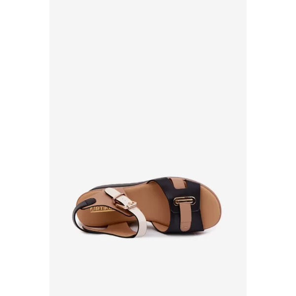  Sandale de dama ARTIKER 58C0316 NEGRU/BEJ 