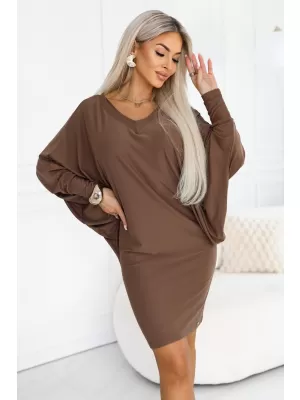 Rochie NUMOCO 402-11 CIOCOLATĂ CU LAPTE