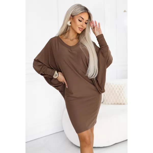  Rochie NUMOCO 402-11 CIOCOLATĂ CU LAPTE 