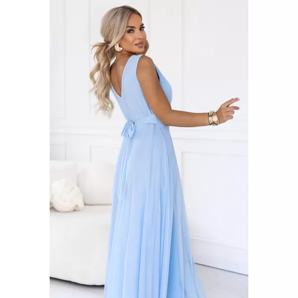  Rochie de femei NUMOCO 678-1 ALBASTRU DESCHIS 