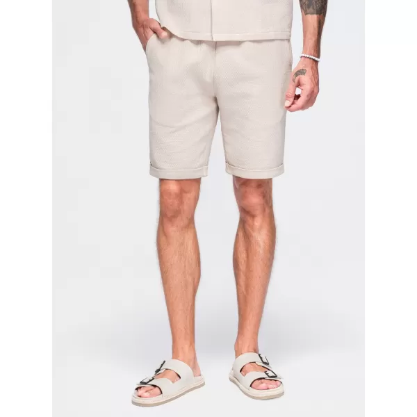  Pantaloni scurți pentru bărbați OMBRE OM-SRCS-0207 CREMĂ 