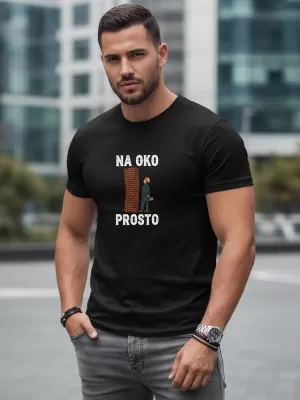 Tricou pentru bărbați DSTREET NX0107R-BK NEGRU