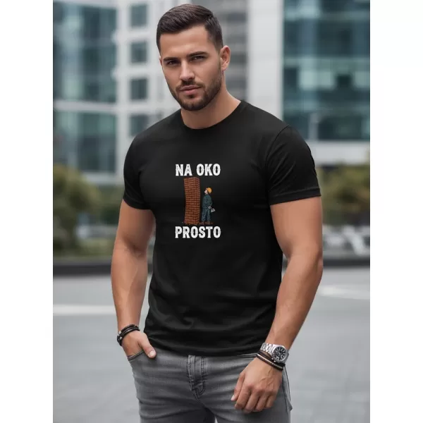  Tricou pentru bărbați DSTREET NX0107R-BK NEGRU 