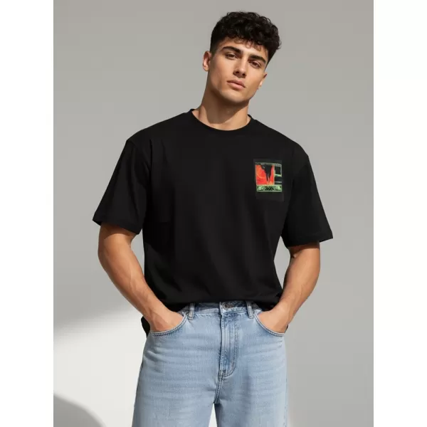  Tricou pentru bărbați DSTREET RX5304 NEGRU 