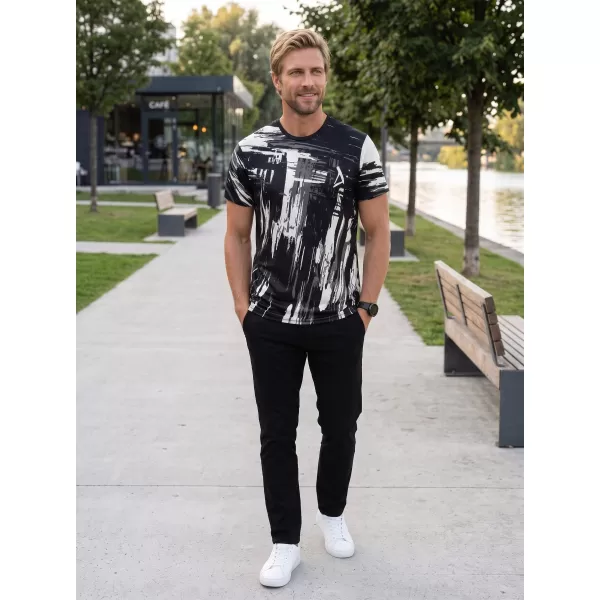  Tricou funcțional premium pentru bărbați ALTISPORT VOJ/ALM010TR01 NEGRU/FILDEȘ 