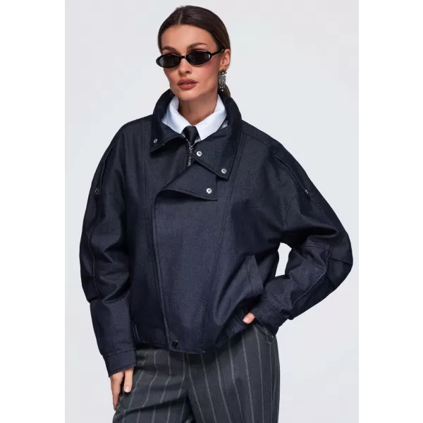  Geaca de dama OMBRE OW-JALP-0137 ALBASTRU MARIN 