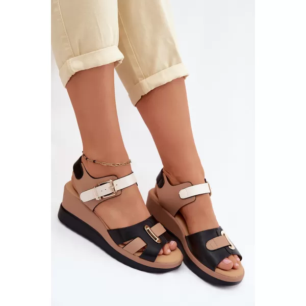  Sandale de dama ARTIKER 58C0316 NEGRU/BEJ 